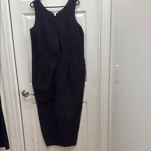 Eileen Fisher Black Sleeveless Jumpsuit perfect condition 86 % cotton